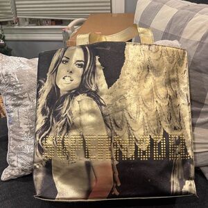 Victoria's Secret Gold and Black Supermodel Tote